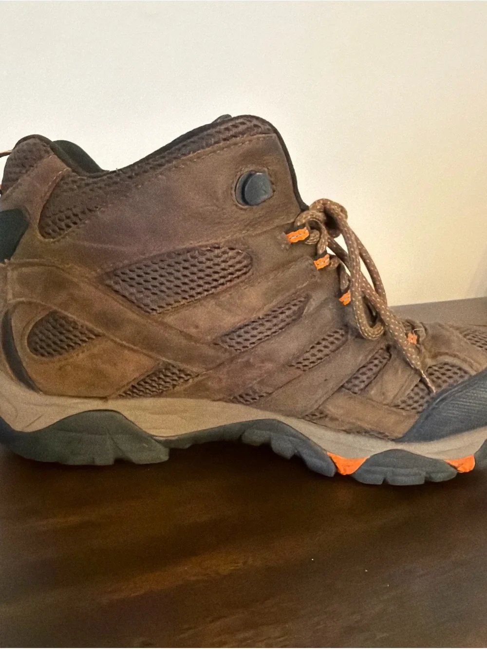 Merrell MOAB Waterproof Mid Comp Toe Work Boot Brown Size 11 NO Insole